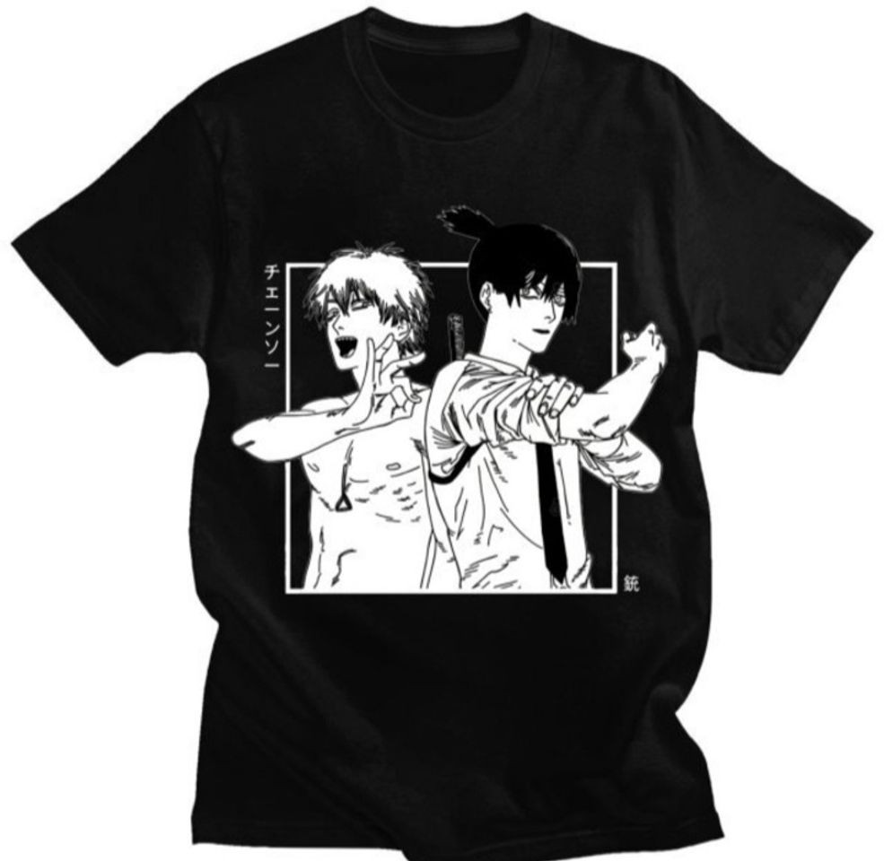 Fashion Blusa preta de anime 