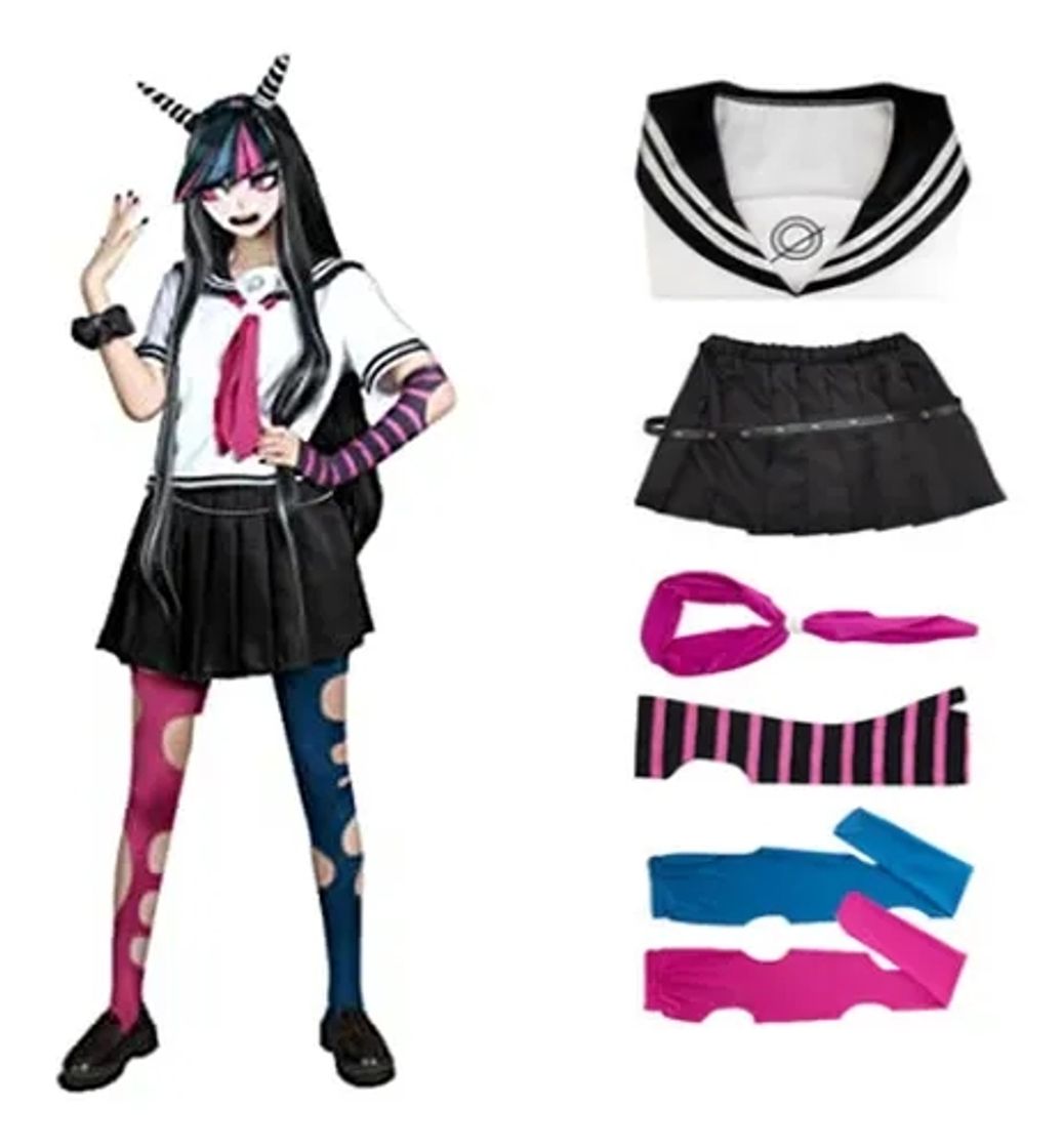 Fashion Conjunto roupa feminina de anime