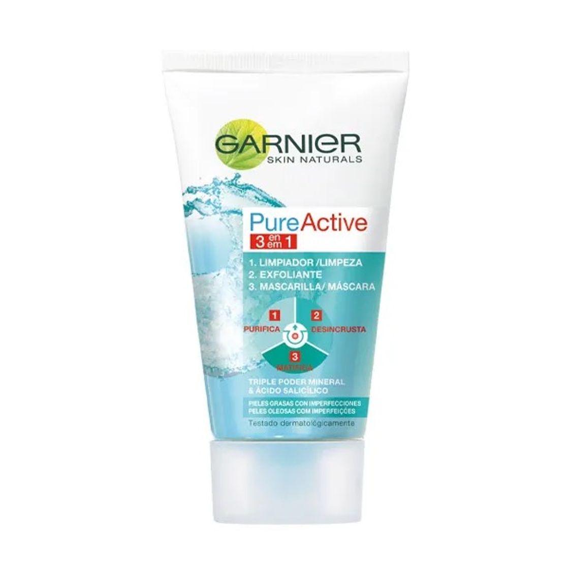 Fashion Gel Pure 3 En 1 GARNIER Gel de triple acción, exfoliante ...