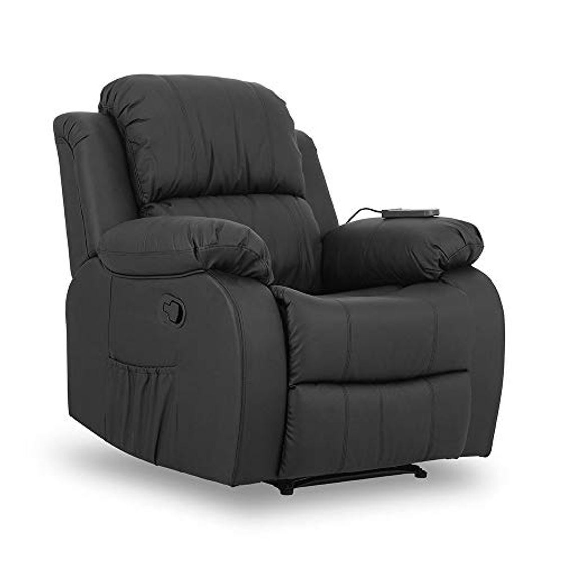 Social Don Descanso - Sillón Masaje Relax Calor Trevi Negro Reclinable 160º con