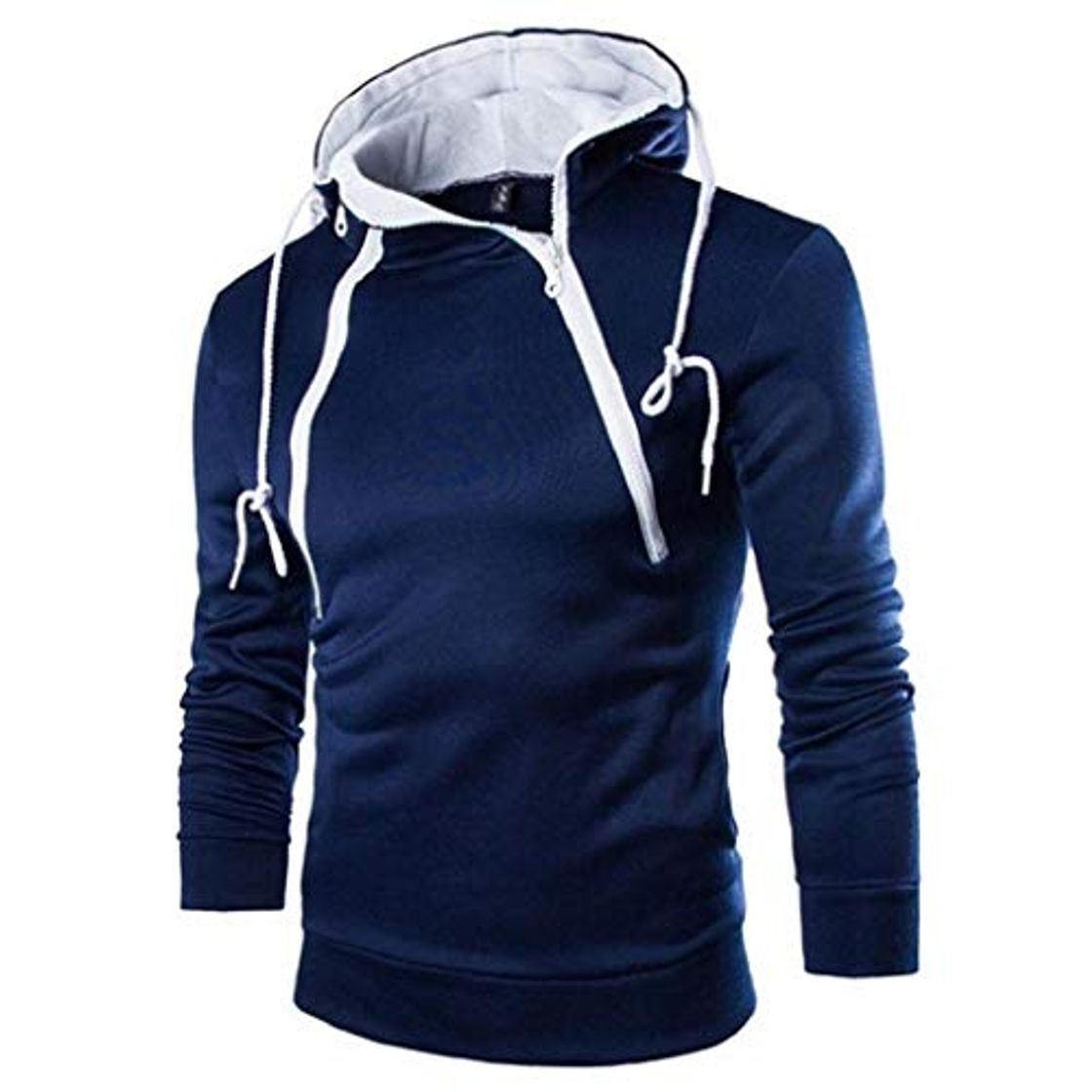 Moda SHOBDW Hombres Sudadera con Capucha Otoño Invierno Cuello Alto de Gran Tamaño