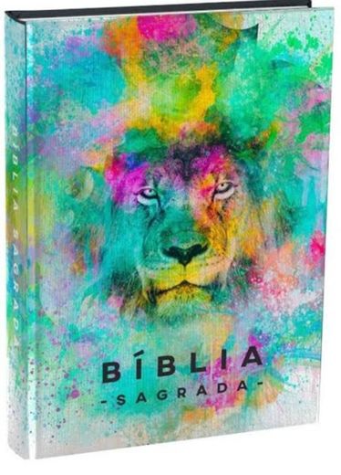 Biblia com estampa de leão 