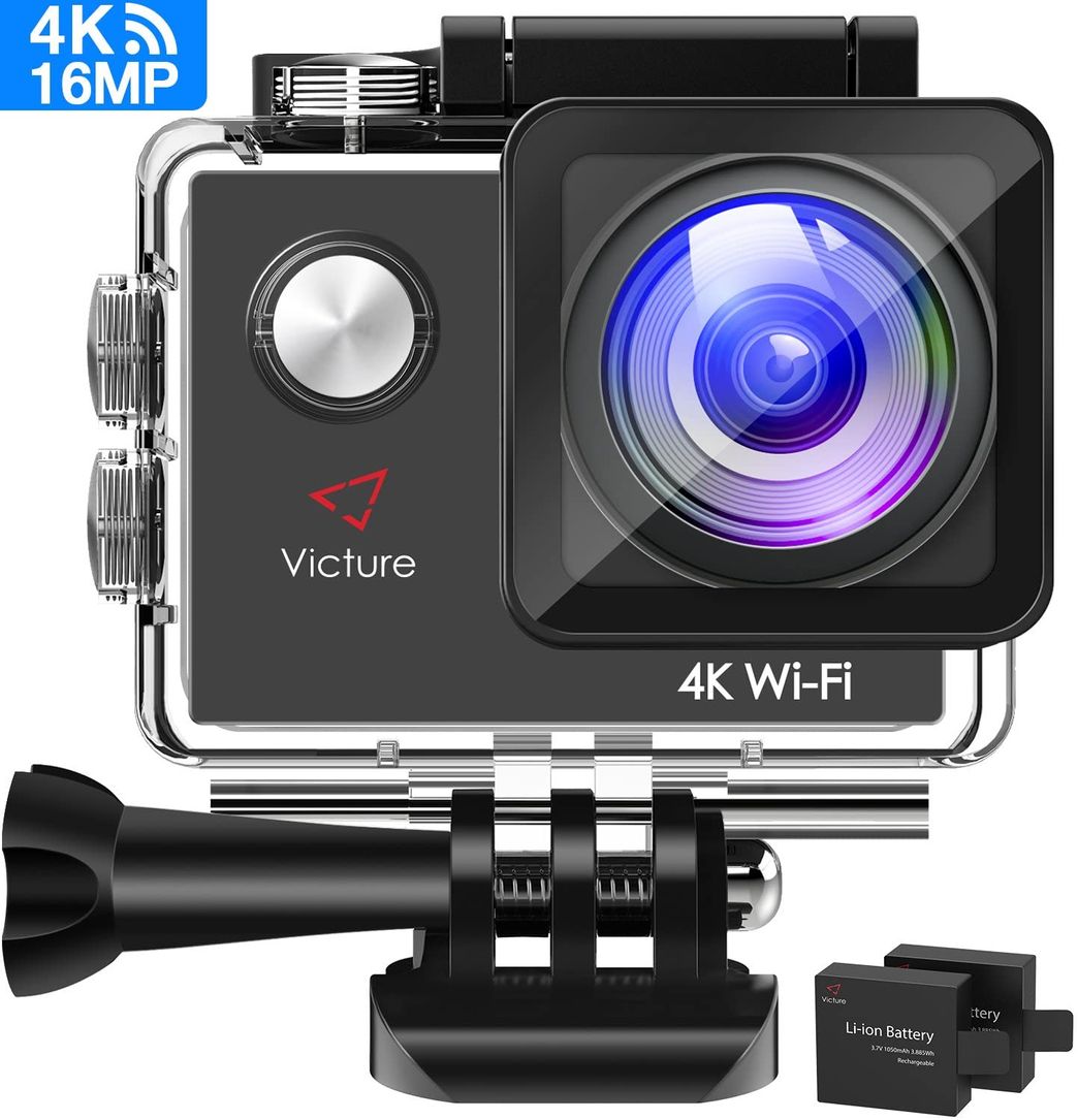 Product Victure AC700 Cámara Deportiva 4K Wi-Fi 20MP Cámara de Accion Acuatica de