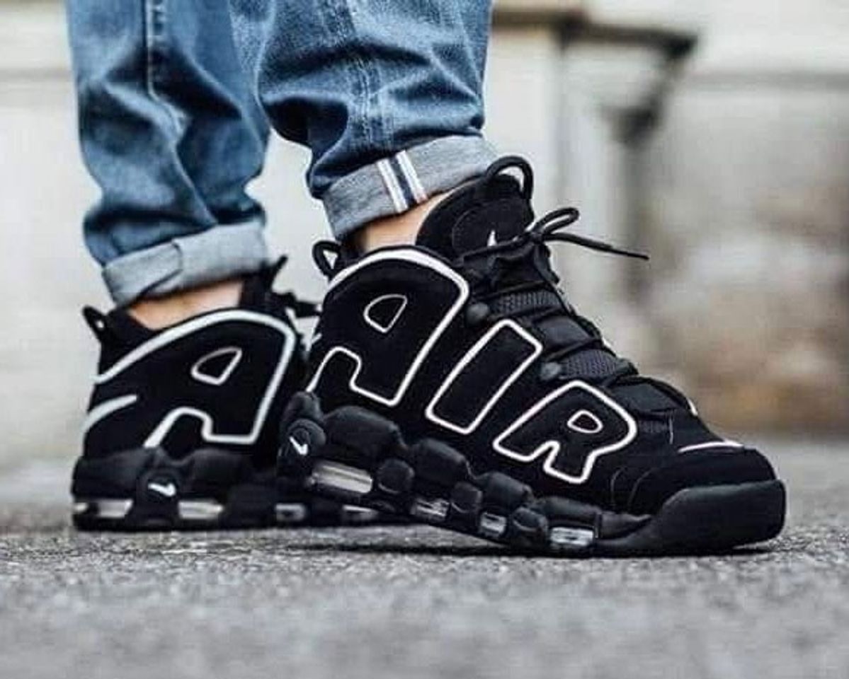 Moda Nike air more uptempo Preto / Branco 