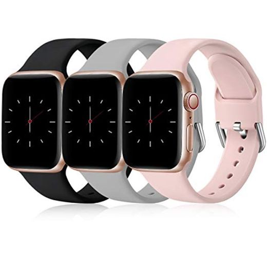 Wepro 3 Pack Correas Compatible con Apple Watch Correa 38mm 42mm 40mm