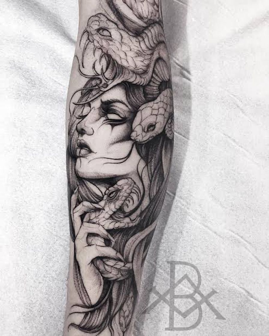 Fashion Tatuagem medusa