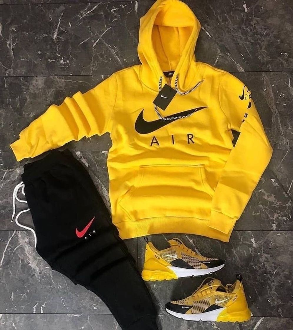 Moda Conjunto Nike Amarelo e Preto