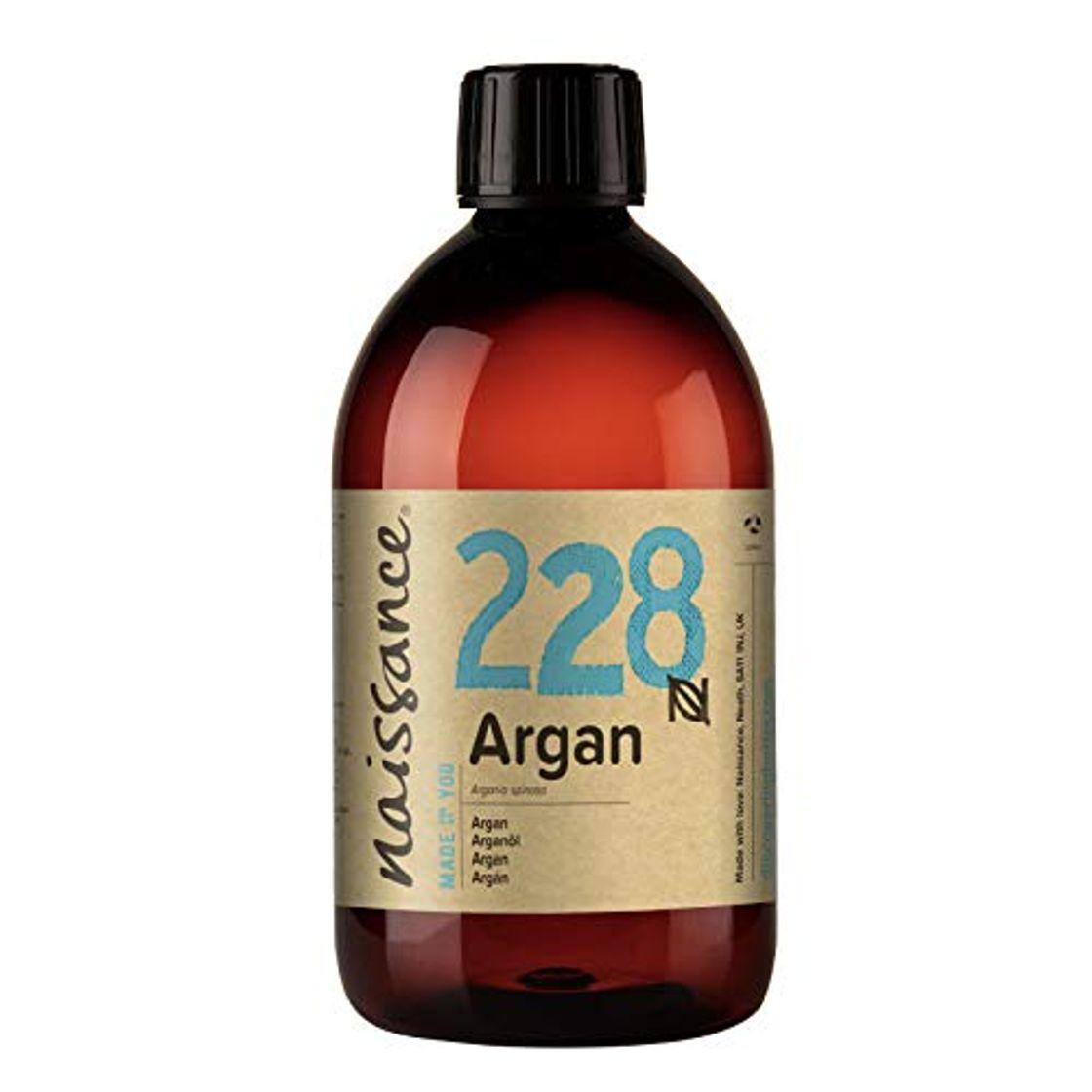 Producto Naissance Aceite Vegetal de Argán de Marruecos n. º 228 – 500ml