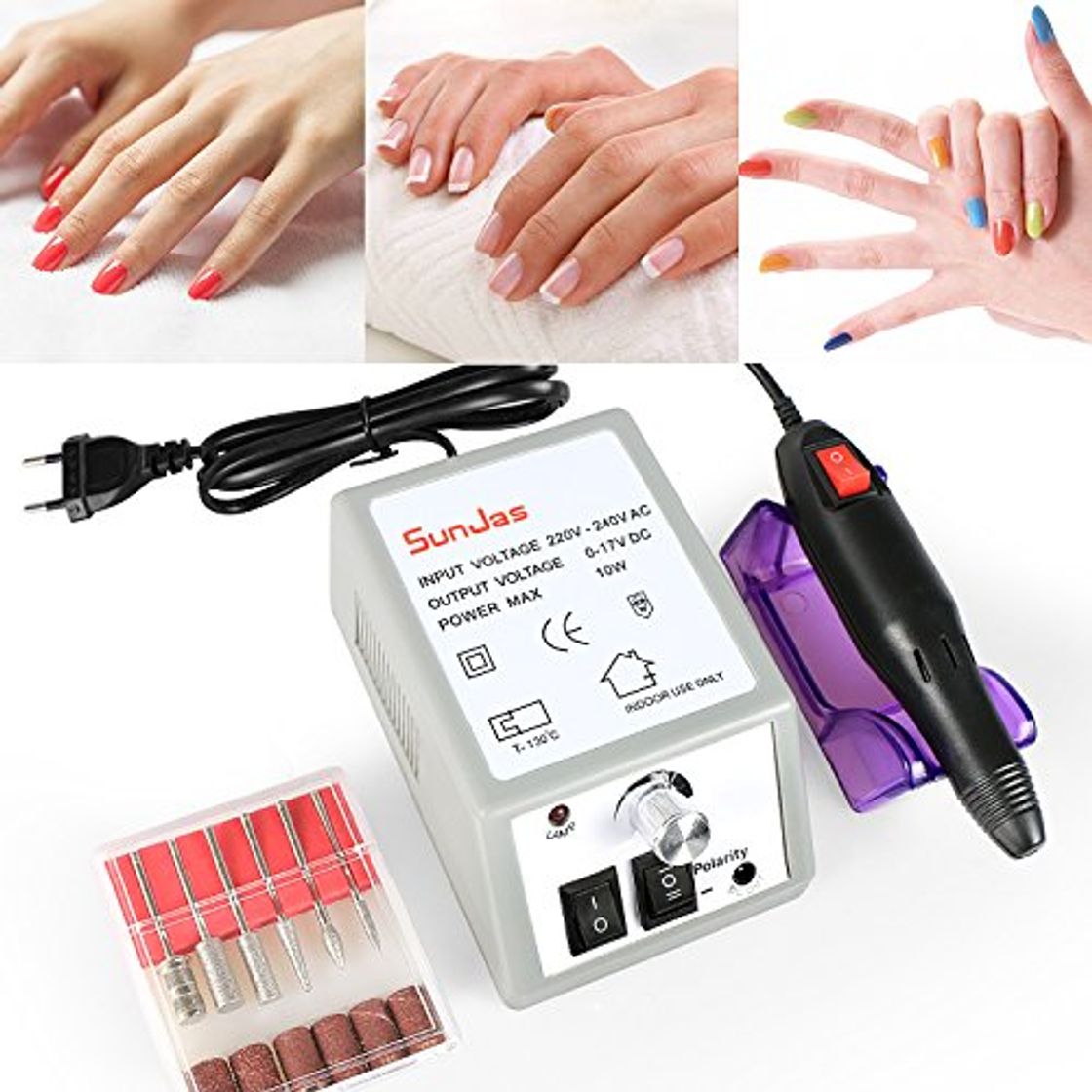 Social Sunjas Pulidor Esmeril Limado Profesional Uñas Acrilico podologos Pulidor de Uñas Profesional