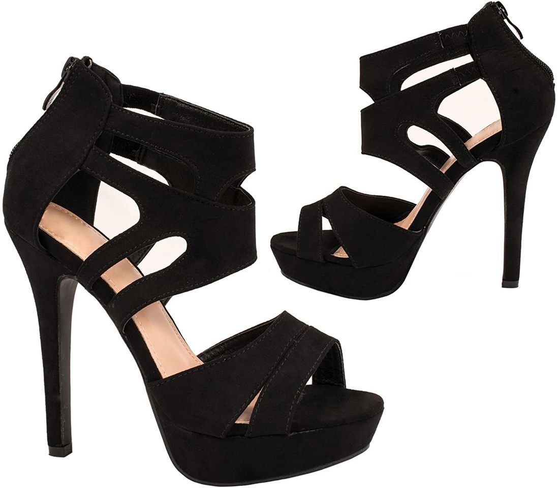 Social Elara Zapato de Tacón Alto Abierto Stilettos Chunkyrayan LL85 Navy-36