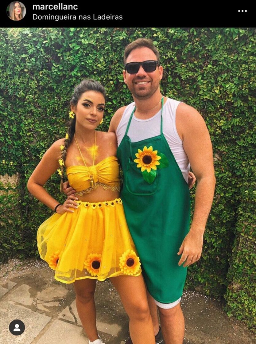 Fashion Flor e Jardineiro 🌻 Fantasia de Casal