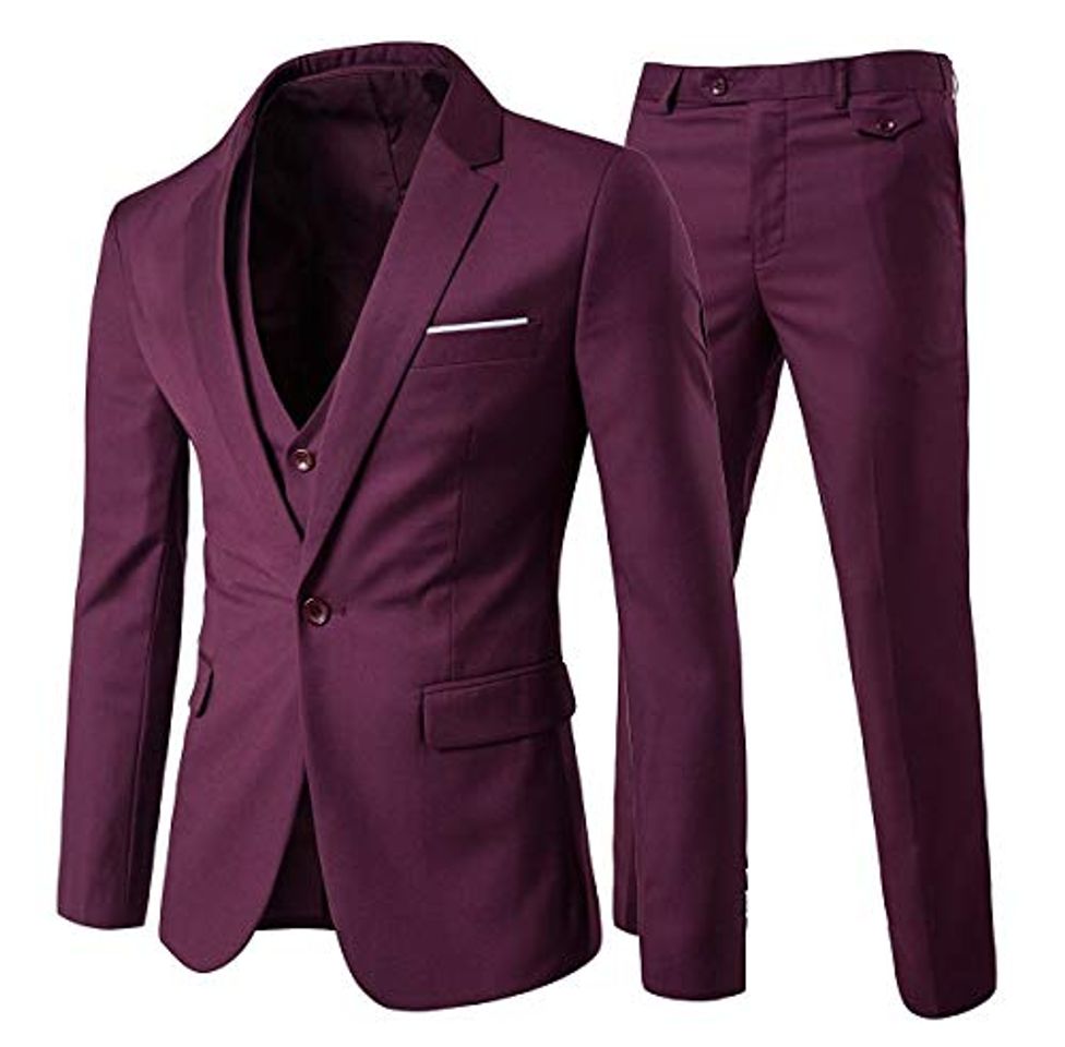 Fashion Cloudstyle Traje Suit Hombre 3 Piezas Chaqueta Chaleco pantalón Traje al Estilo Occidental