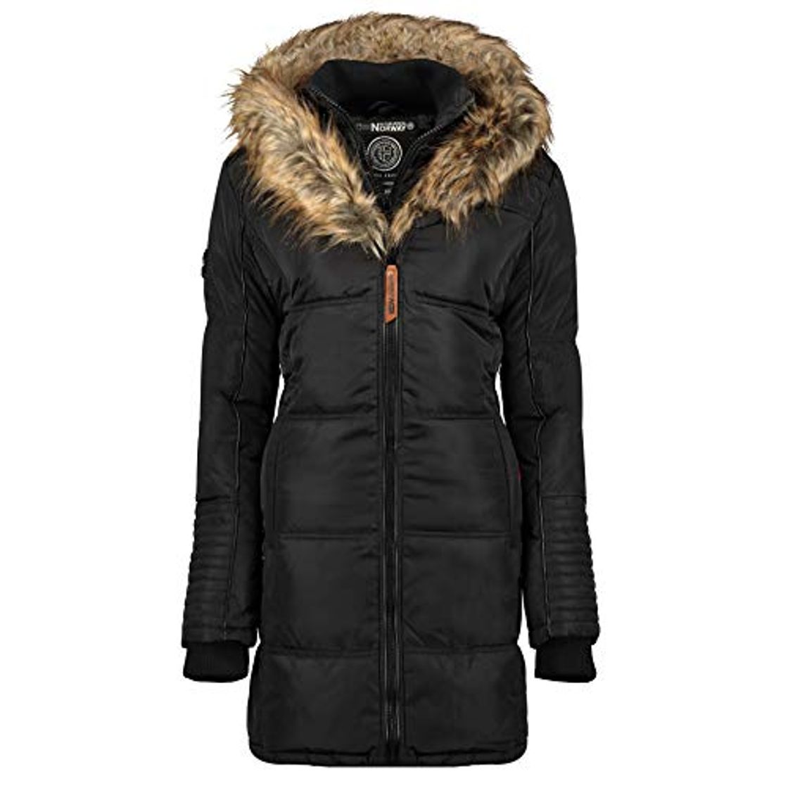 Social Geographical Norway Mujer Chaqueta de Invierno Parka Belissima Pelaje de XL Capucha