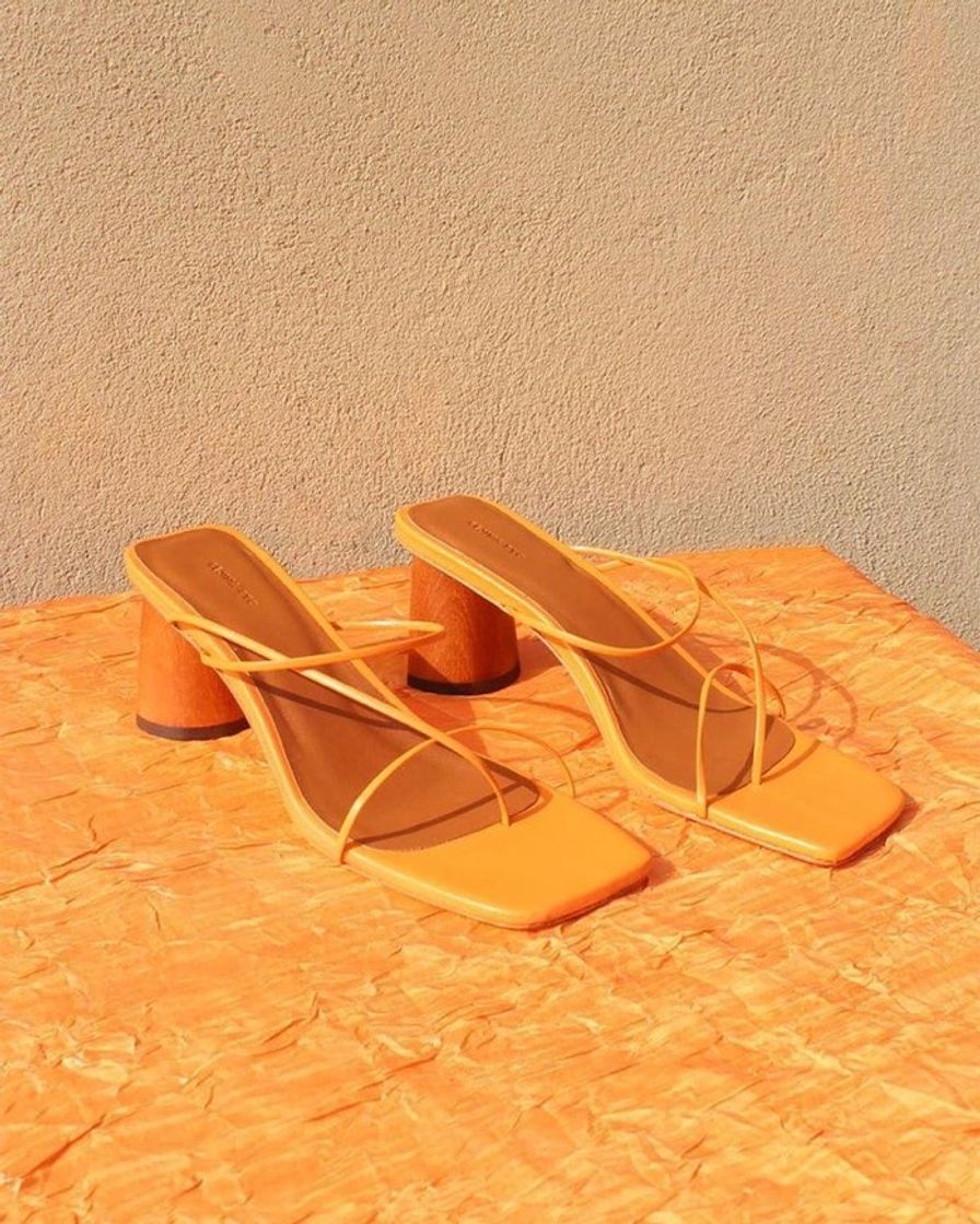 Fashion ORANGE KITTEN HEEL