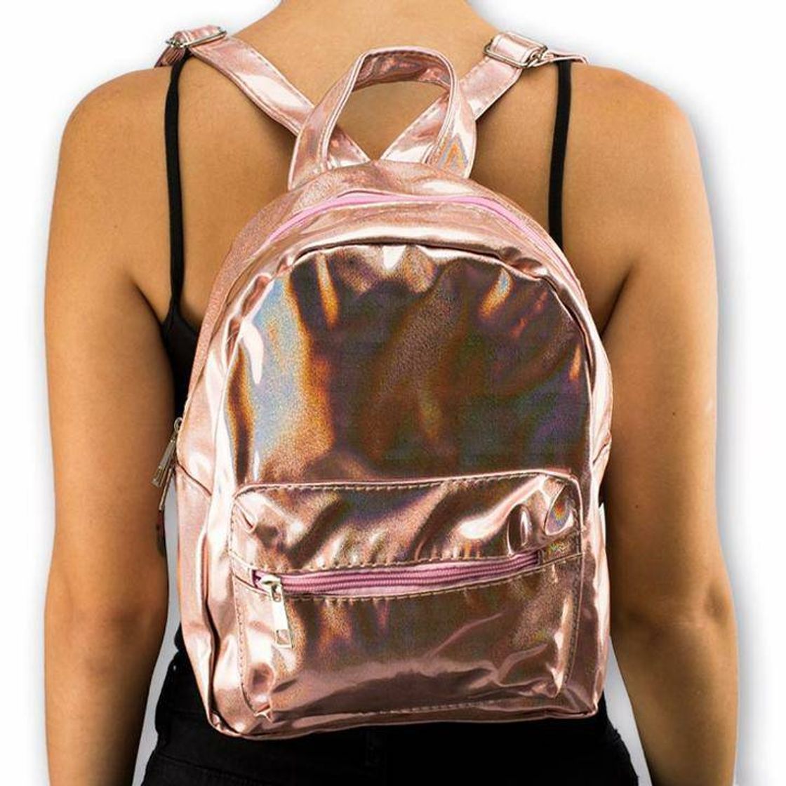 Producto Mochila Glitter Holográfica Rosê – Vibez Place