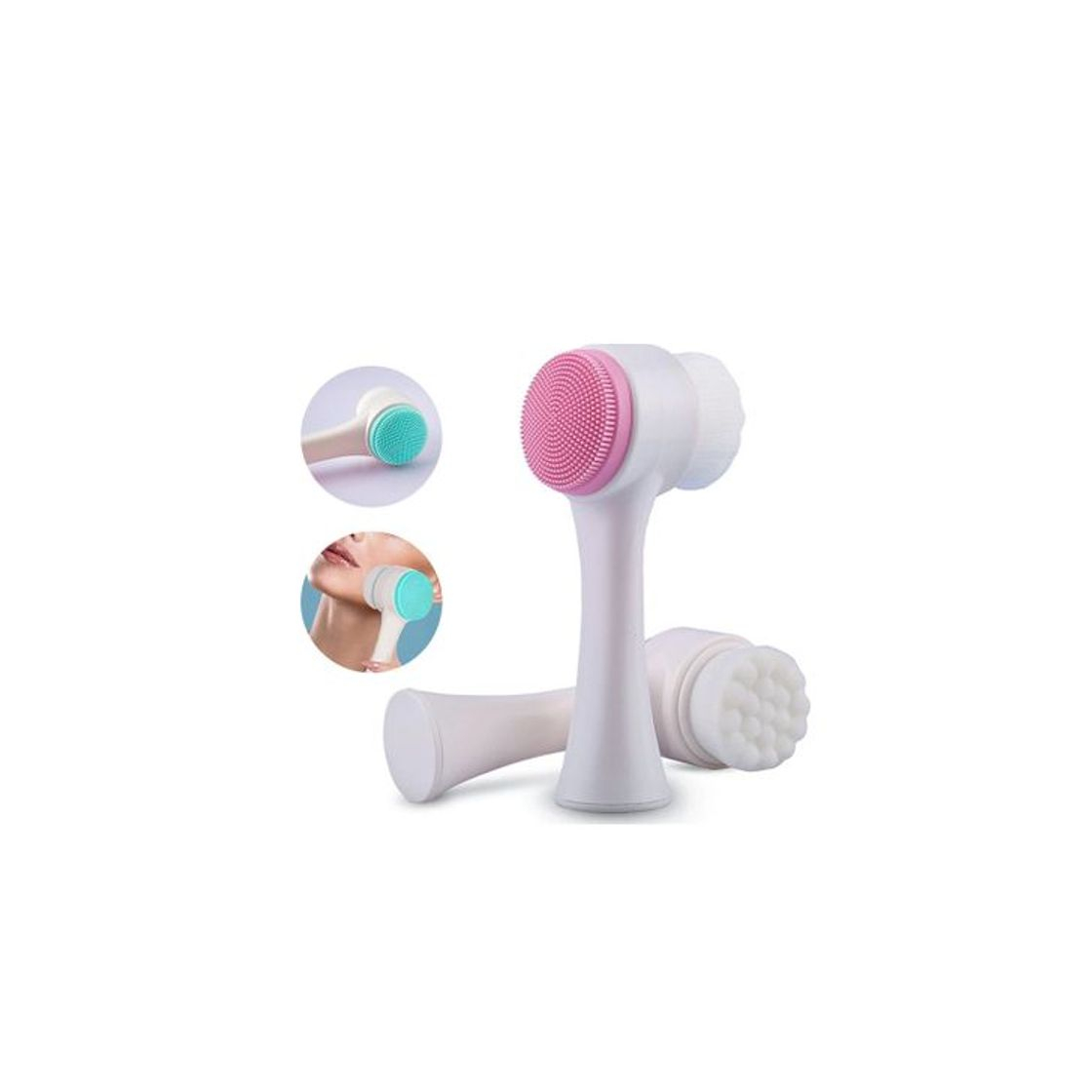 Social 1 PÇ Escova Facial 3D Massagem Limpeza Esfoliação Suave Dia a Dia Skin Care 