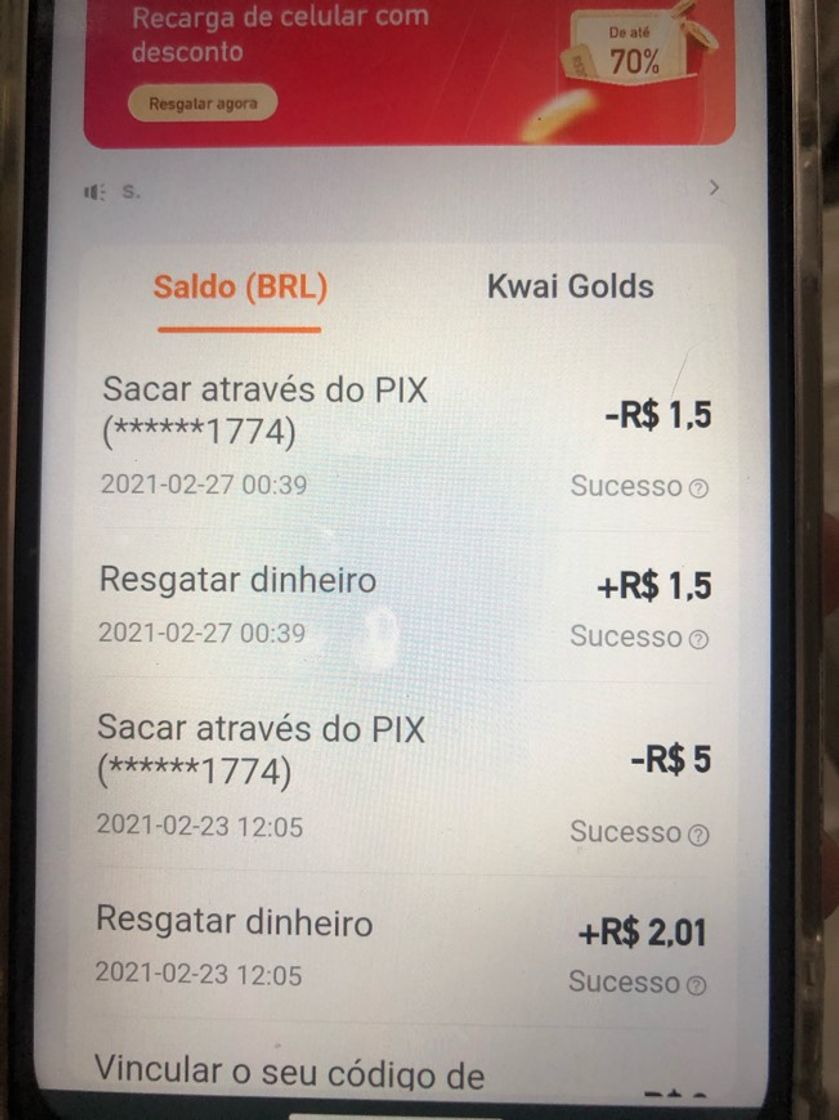 Moda Ganhe $$ assistindo vídeos, use meu código kwai321642422