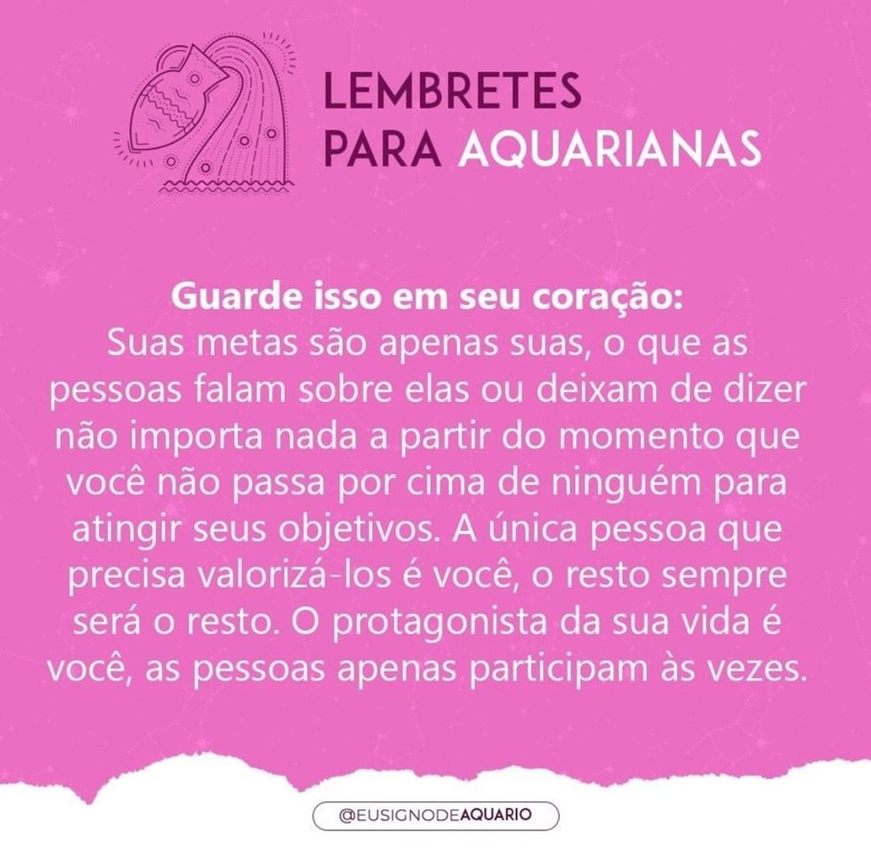 Moda Lembrete para aquariana