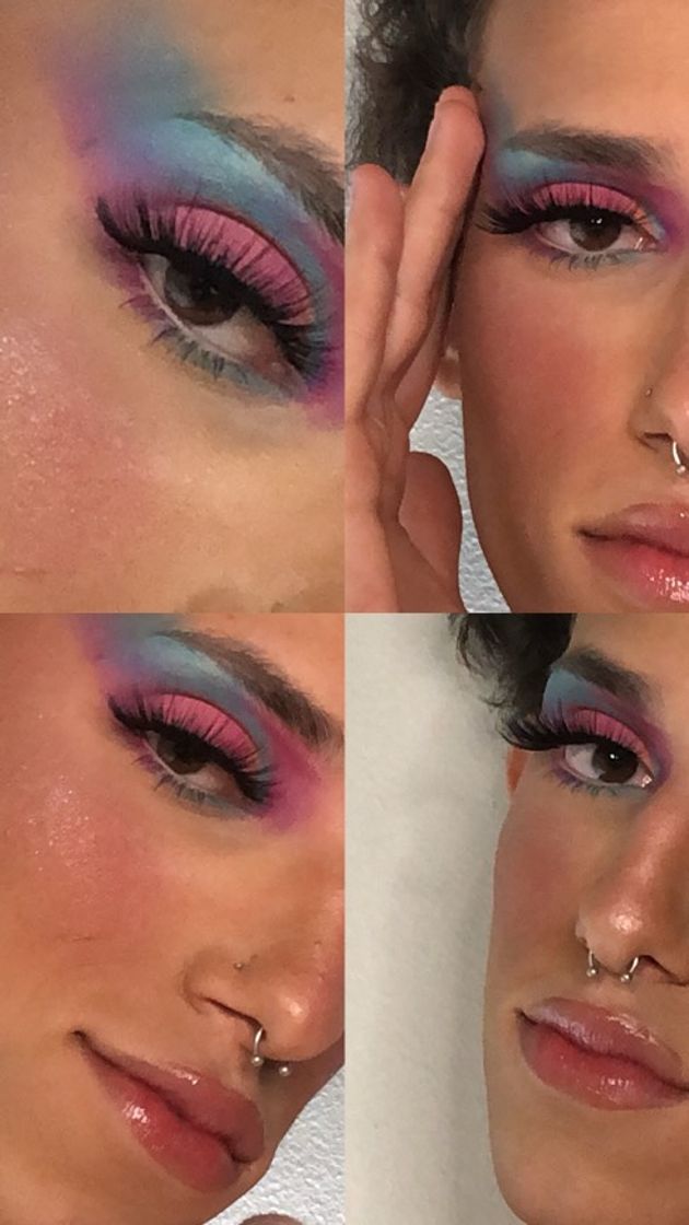 Social tutorial olho rosa com azul 