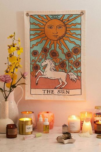 The sun tarot card tapestry