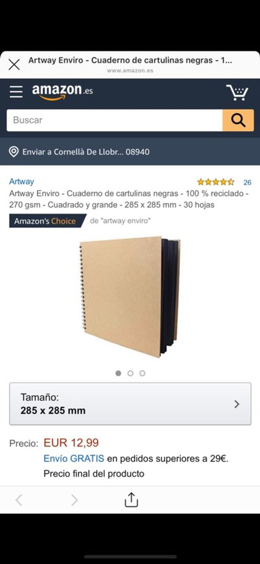 Fashion Cuaderno con cartulinas negras