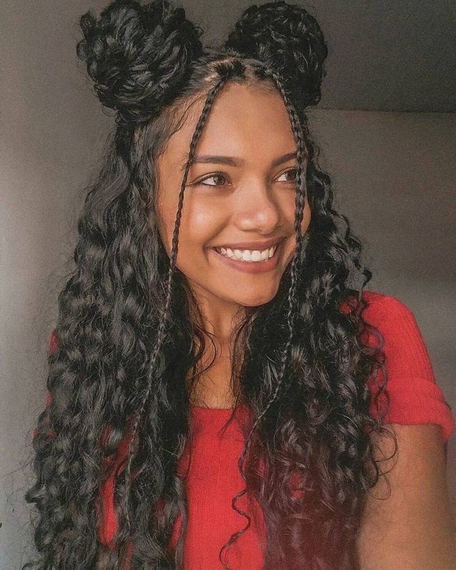 Social cabelo solto com coque