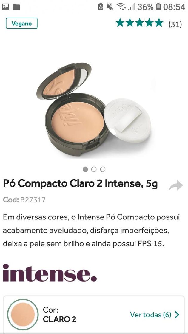 Fashion Pó Compacto Claro 2 Intense, 5g | O Boticário