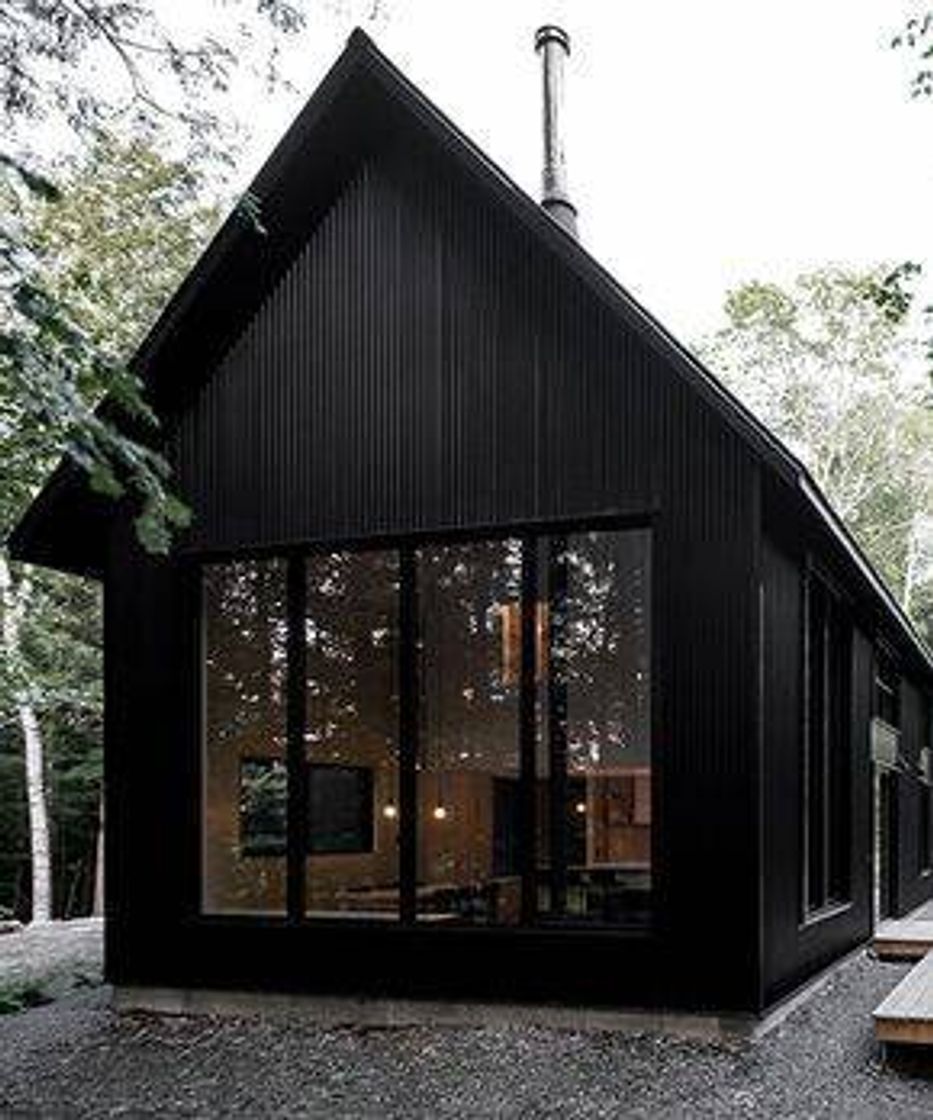 Fashion Black house tall glass windows