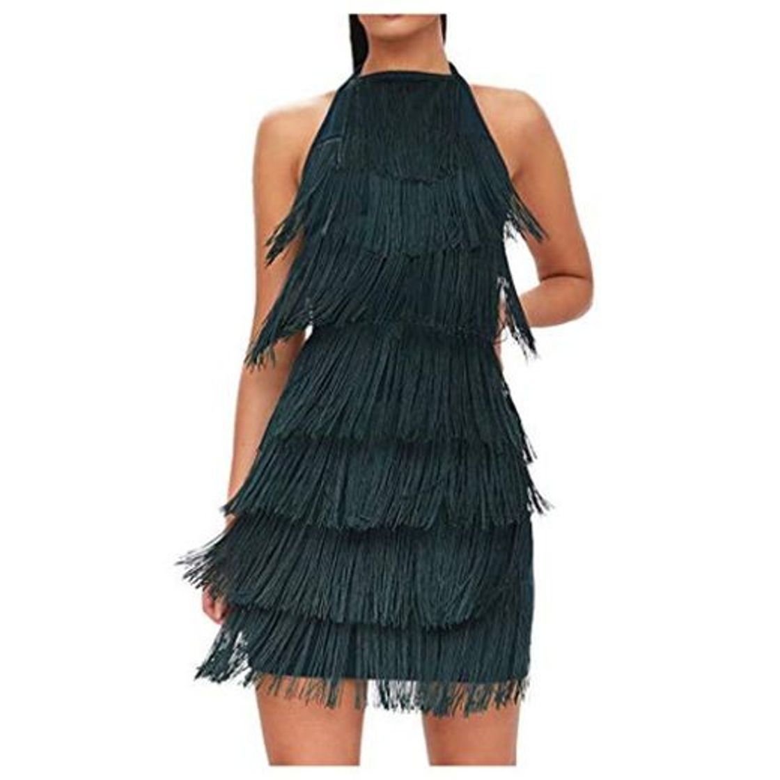 Social riou Mujer Vestido Cuello Redondo Manga Larga Vestido de Trabajo Informal Ajustado con Rayas Transparentes de Malla Bodycon Sexy Mini Vestido para Fiesta