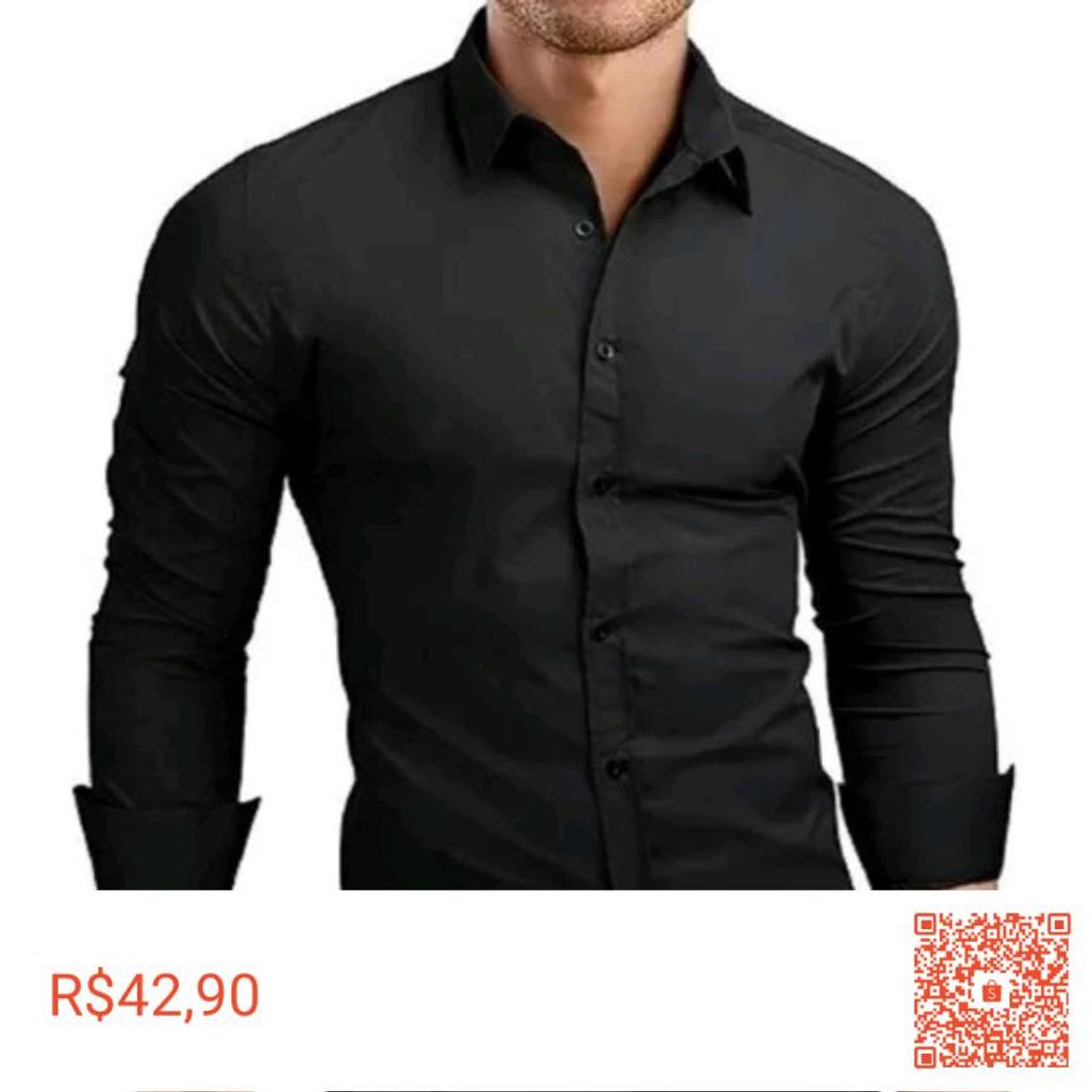 Fashion Camisa camiseta social masculina