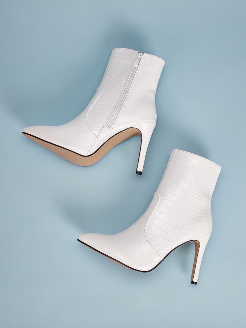 Moda Botas Croco white 