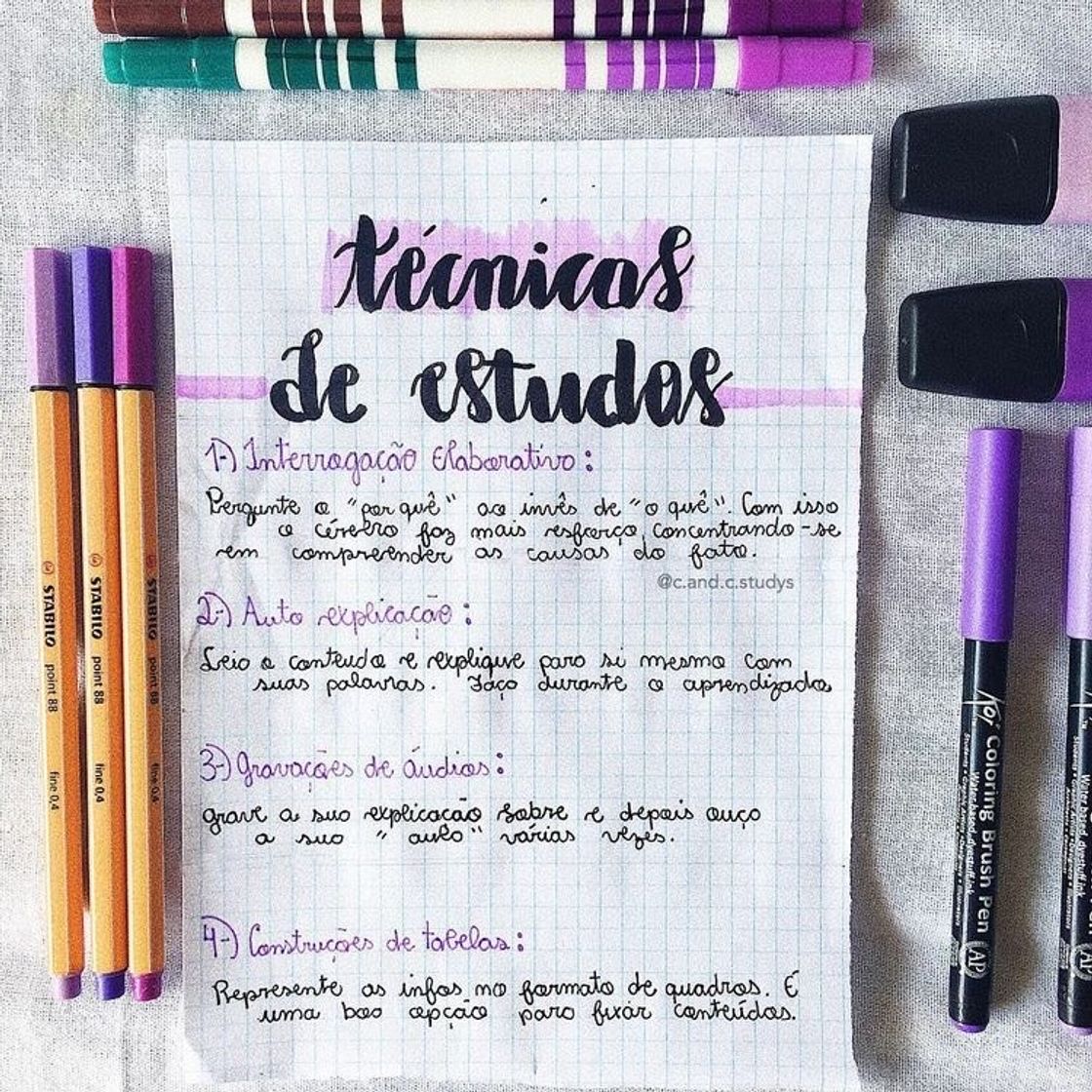 Moda Dicas de estudos 