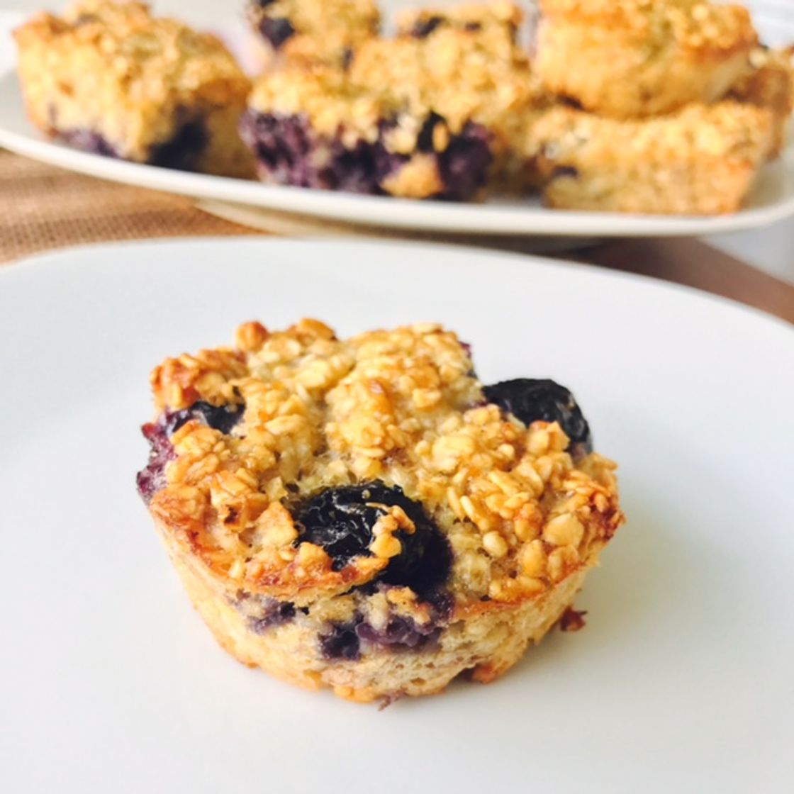 Social Muffins de aveia e mirtilos