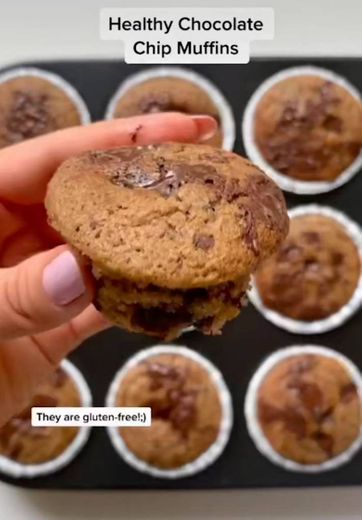 Muffin com gotas de chocolate