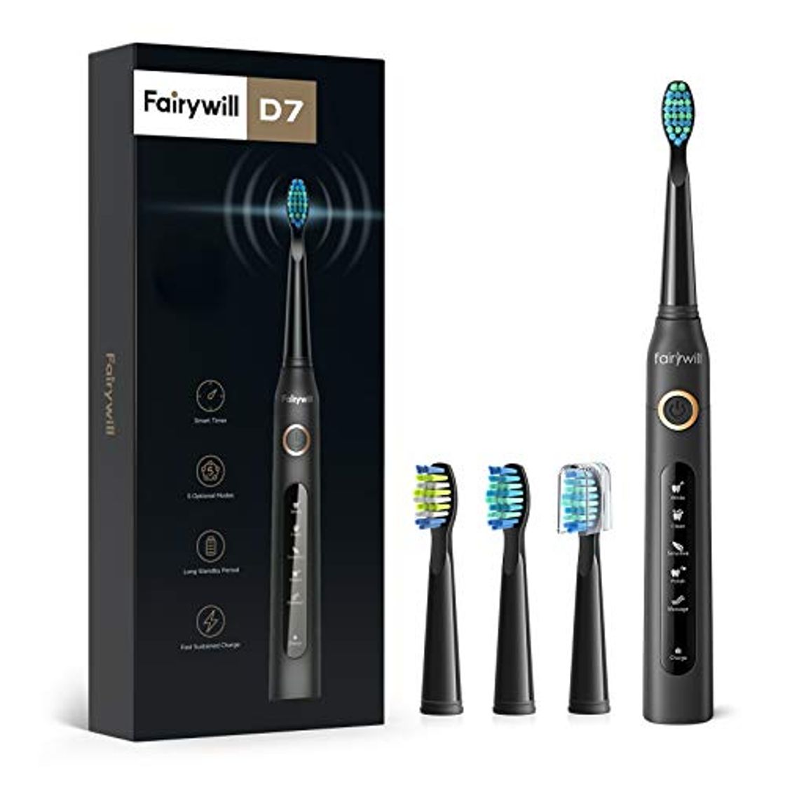 Product Cepillo Electrico Dientes-Fairywill Cepillo Dientes Sonico con 5 Modos de Cepillado