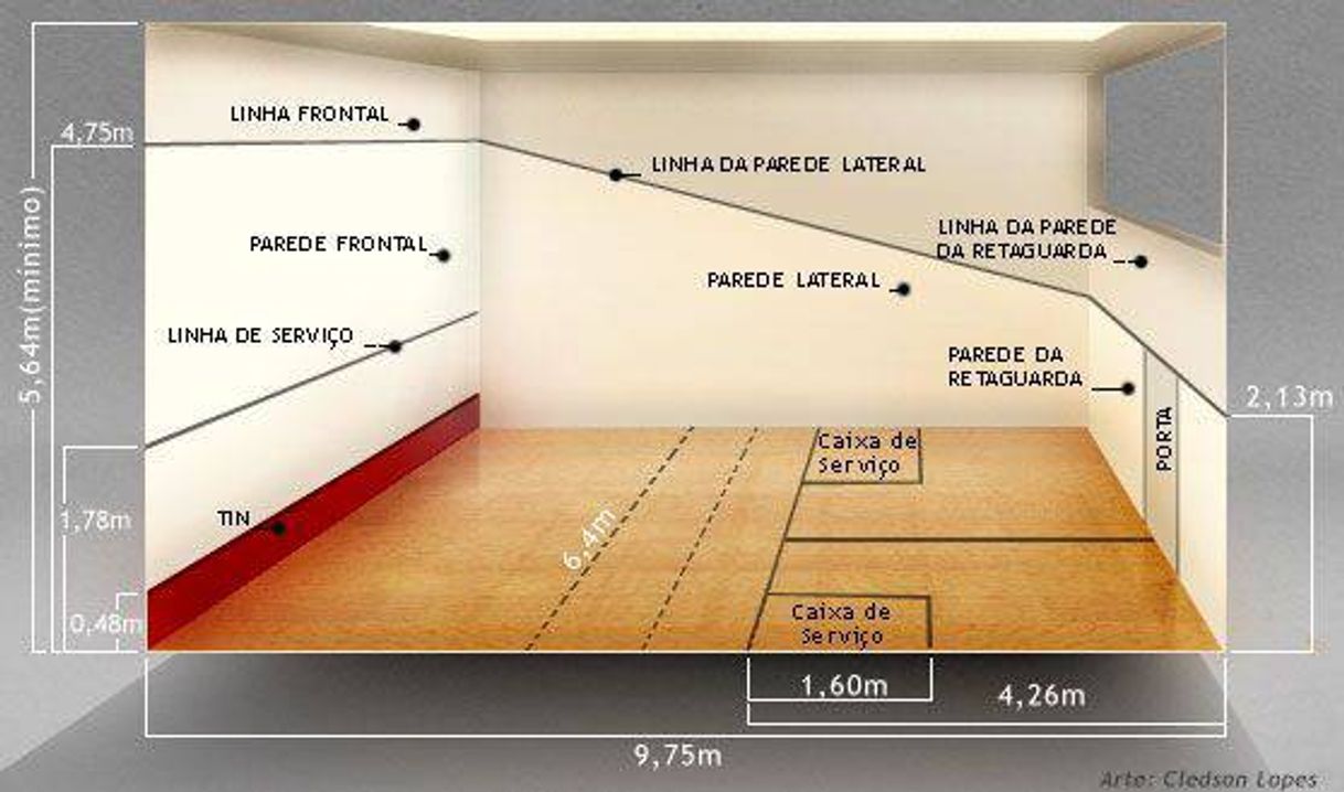 Moda Quadra de Squash