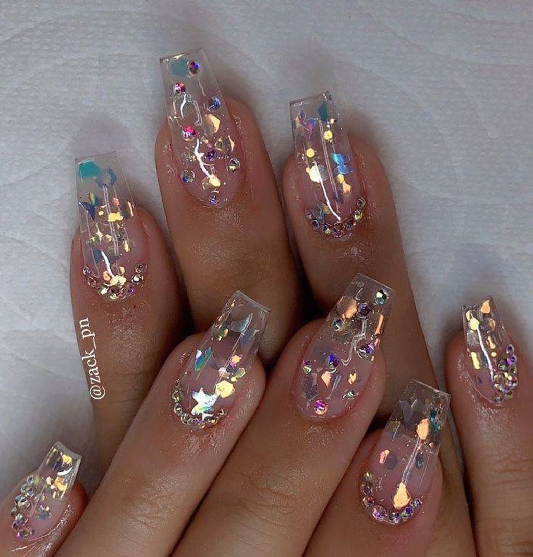 Moda Unhas transparente