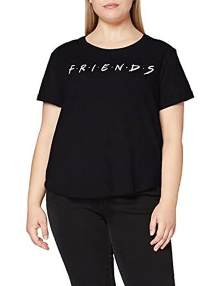 Moda Friends Titles Camiseta, Negro