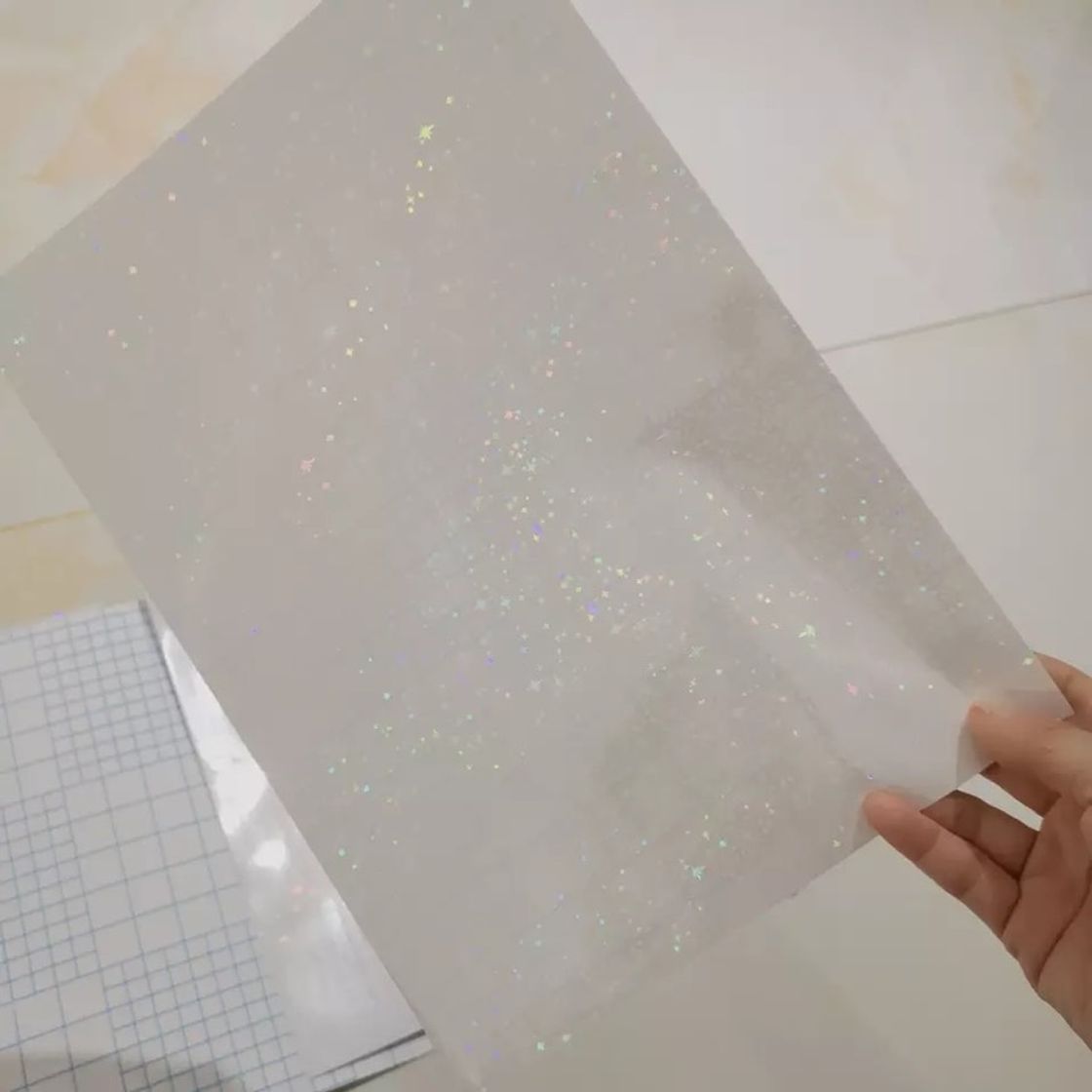 Producto Laminado holográfico adhesivo de estrellas 50UDS