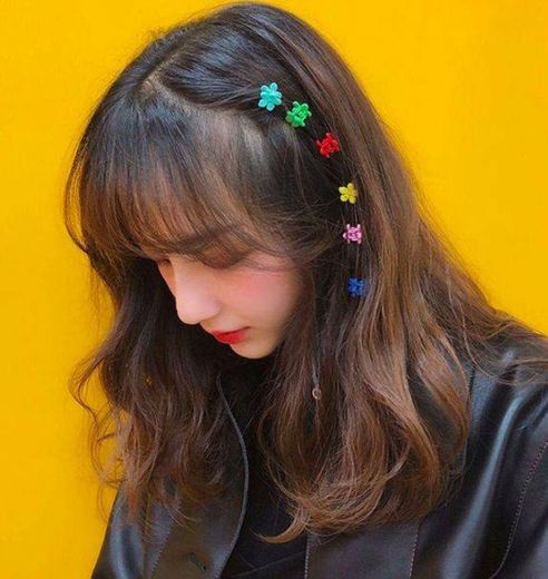 mini flower hair clips