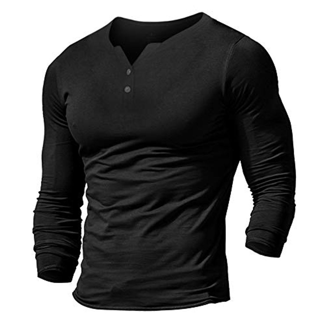 Moda Hombres Casual Manga Corta Camiseta Soltero Botón Abertura Llano v Cuello Camisas Algodón