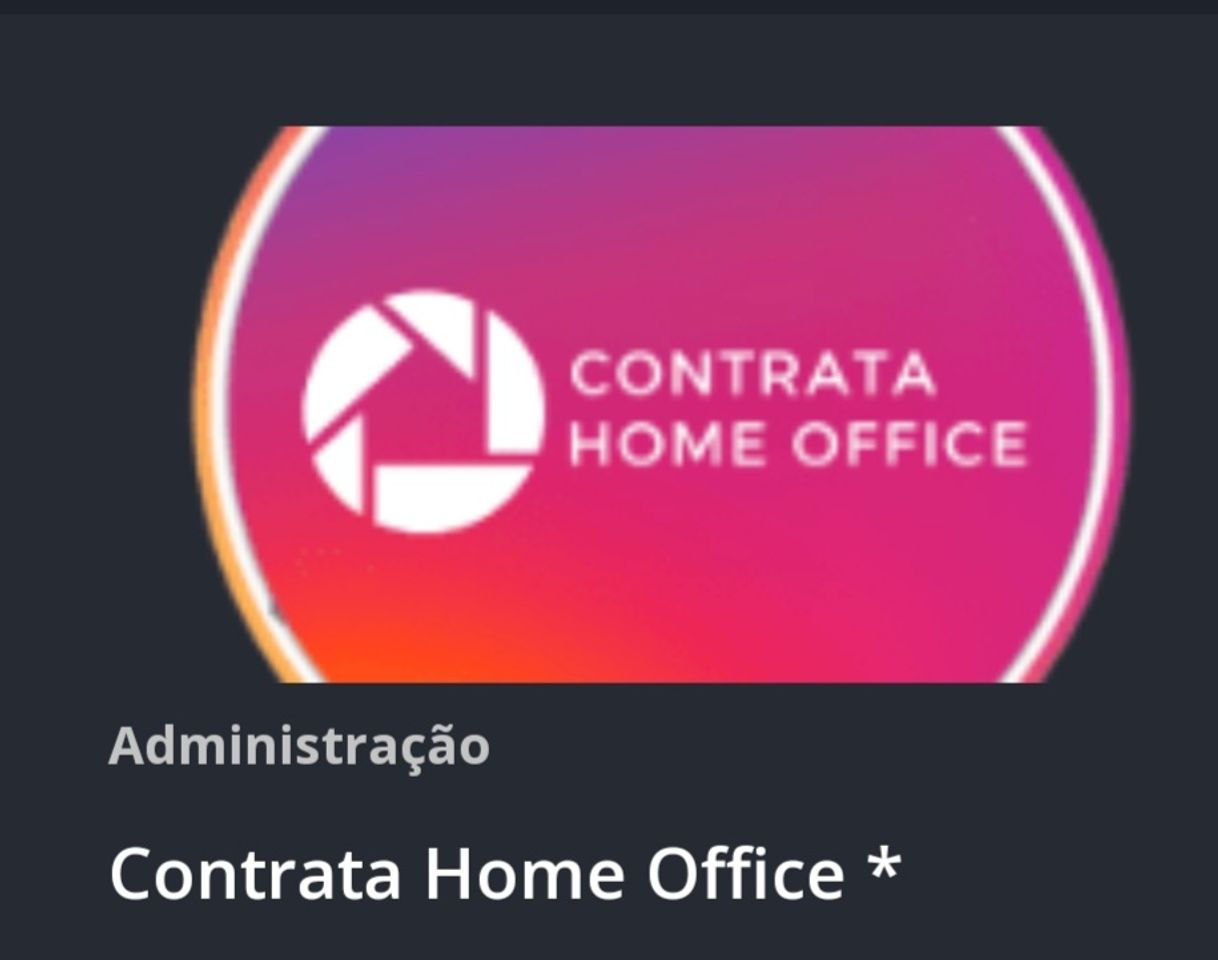 Fashion Treinamento Contrata Home Office 