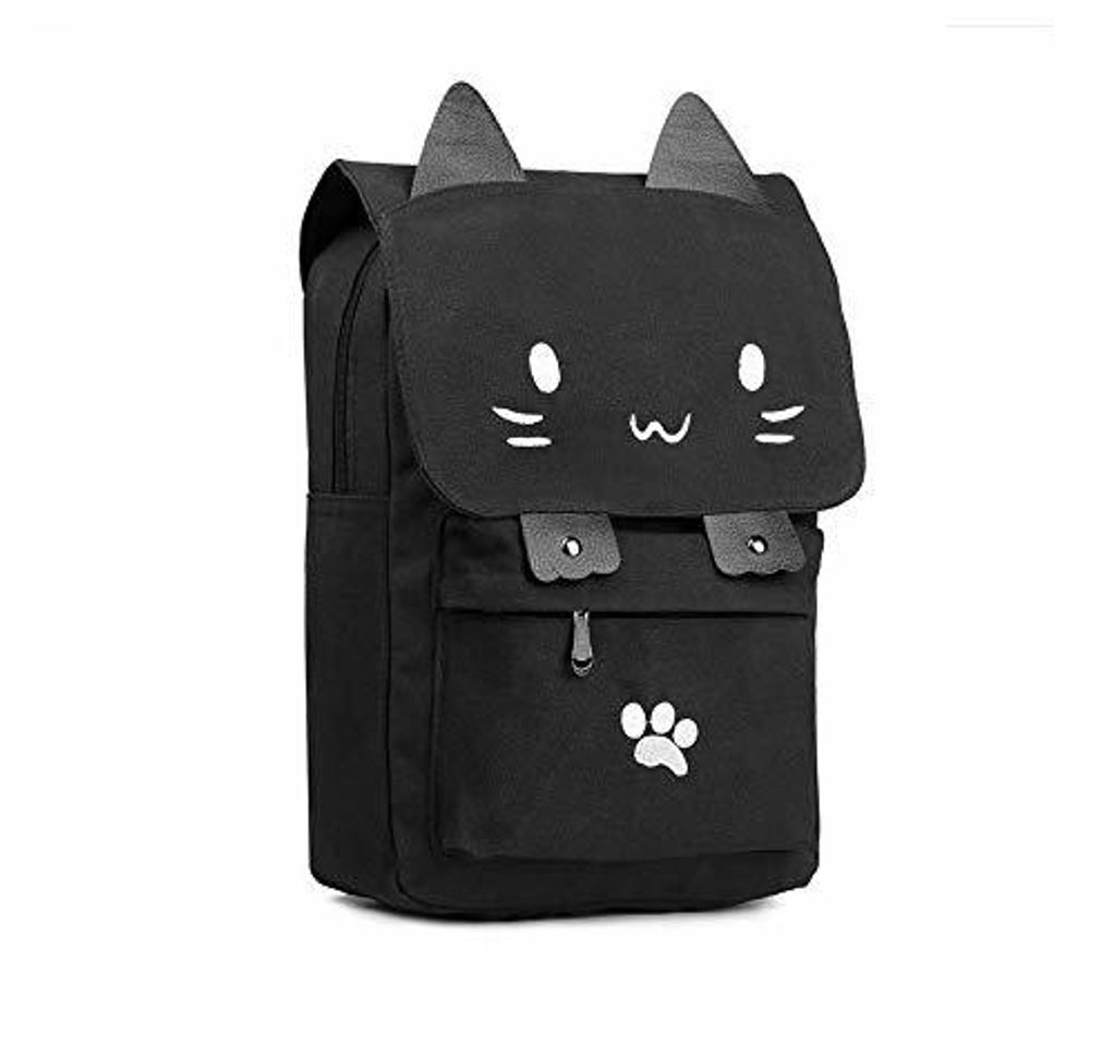 Product Myzixuan Gato Lindo Dibujos Animados Mochila Lona Bordado de Mochilas para Adolescentes