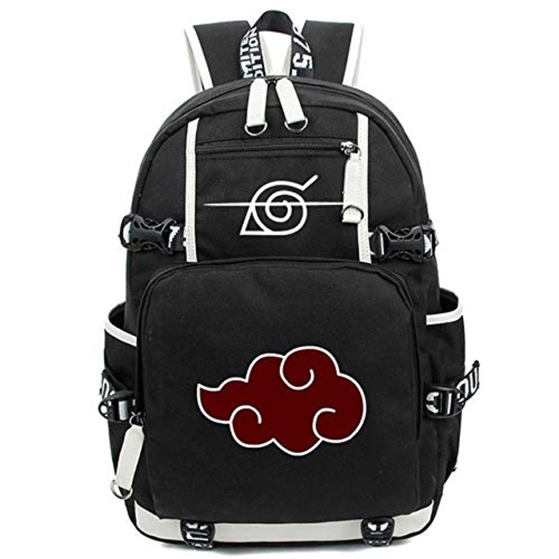 Fashion Anime Mochila Naruto Mochilas Escolares Bolso Adolescentes Akatsuki Itachi Sharingan Cosplay Niños Niñas Bolsos para Portátil Mochila De Viaje 30 * 14 * 46 Cm