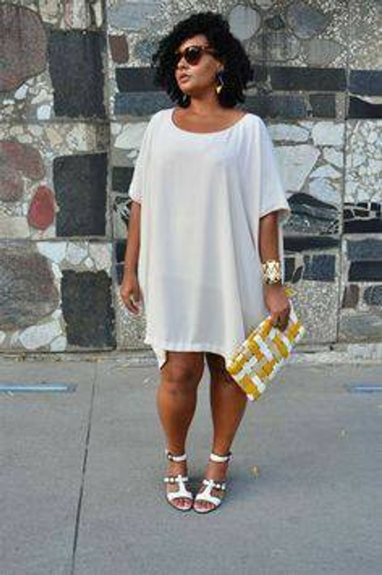 Fashion Vestido Branco Malha 