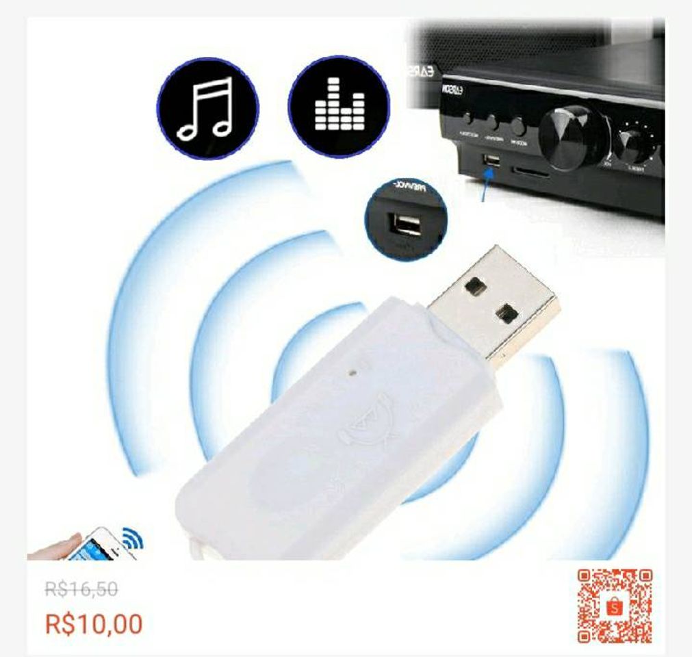 Fashion Promoção Receptor Bluetooth 5.0 USB para Musicas /Audio /Ada