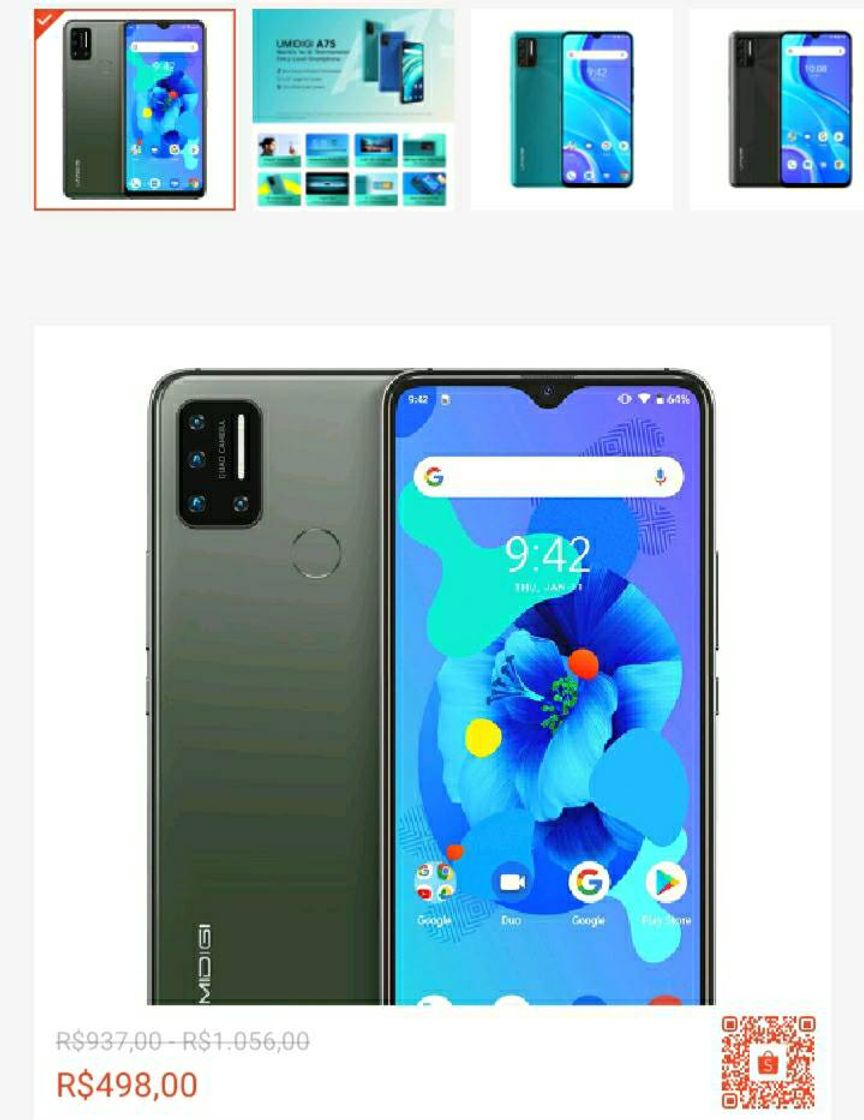 Fashion UMIDIGI A7 Smartphone 6.3 inch 64GB ROM Quad Camera Andriod