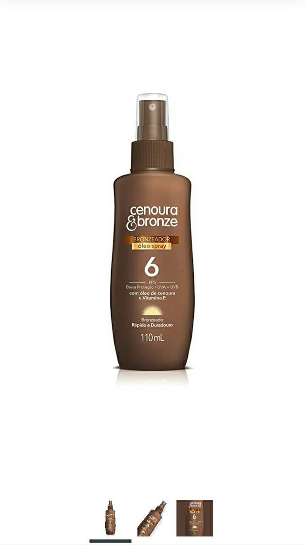 Moda Óleo Bronzeador Spray Fps6, Cenoura e Bronze