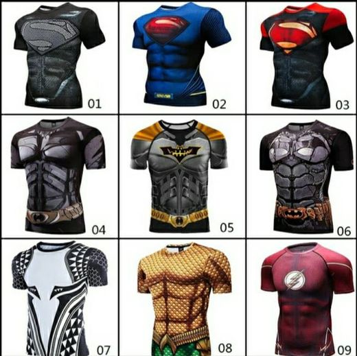 Camisetas de super heróis. 