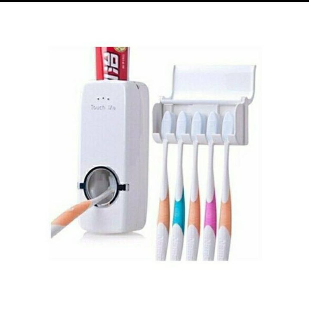 Fashion Dispenser Aplicador Creme Dental Pasta Dente Suporte Escovas